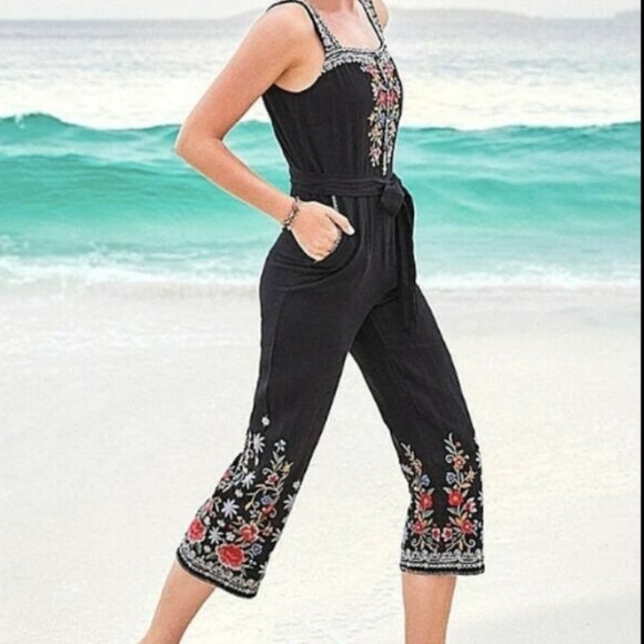 EUC Johnny Was Hazelton Cropped Jumpsuit. Small - Picture 2 of 4
